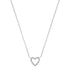 Mini Diamond Pave Open Heart Outline Necklace