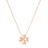 Gold Mini Clover Necklace with Diamond Accent