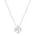 Gold Mini Clover Necklace with Diamond Accent