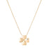 Gold Mini Clover Necklace with Diamond Accent