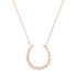 Graduated Bezel Set Diamond Horseshoe Necklace