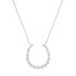 Graduated Bezel Set Diamond Horseshoe Necklace