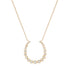 Graduated Bezel Set Diamond Horseshoe Necklace