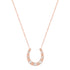 Gold Horseshoe Necklace with Graduated Diamond Details