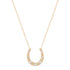 Gold Horseshoe Necklace with Graduated Diamond Details
