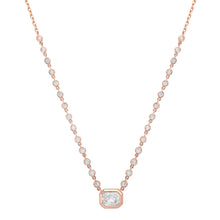 Bezel Set Rounds & Diamond Illusion Necklace