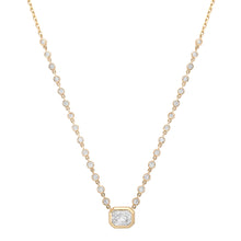 Bezel Set Rounds & Diamond Illusion Necklace