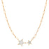 Twinning Diamond Star Duo Chain Necklace