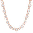 Round Georgian Set White Topaz Tennis Necklace