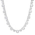 Round Georgian Set White Topaz Tennis Necklace