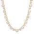 Round Georgian Set White Topaz Tennis Necklace