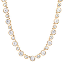 Round Georgian Set White Topaz Tennis Necklace