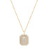 Petite Pave Diamond Plaque Necklace