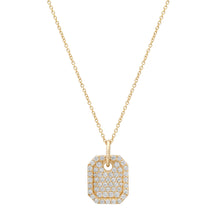 Petite Pave Diamond Plaque Necklace