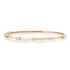 Gold Bangle Bracelet with Emerald or Marquise Diamonds