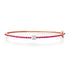 Pave Ruby Bangle Bracelet with Solitaire Diamond