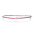Pave Ruby Bangle Bracelet with Solitaire Diamond