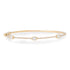 Pave Diamond Bangle with Emerald or Marquise Cut Bezel Diamonds
