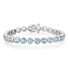 Round Bezel Set Blue Topaz Tennis Bracelet