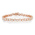Alternating Bezel Set Diamond Heart Bracelet
