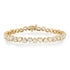 Alternating Bezel Set Diamond Heart Bracelet