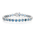 Round Bezel Set London Blue Topaz Tennis Bracelet