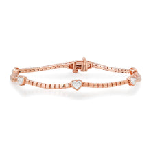 Solitaire Diamond Hearts Bracelet