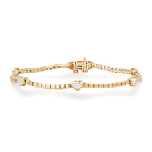 Solitaire Diamond Hearts Bracelet