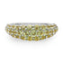 Tapered Pave Gemstone Domed Ring