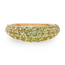 Pave Gemstone Domed Ring