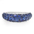 Tapered Pave Gemstone Domed Ring