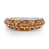 Tapered Pave Gemstone Domed Ring