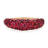 Tapered Pave Gemstone Domed Ring