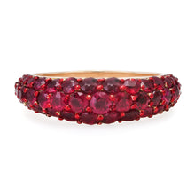 Pave Gemstone Domed Ring