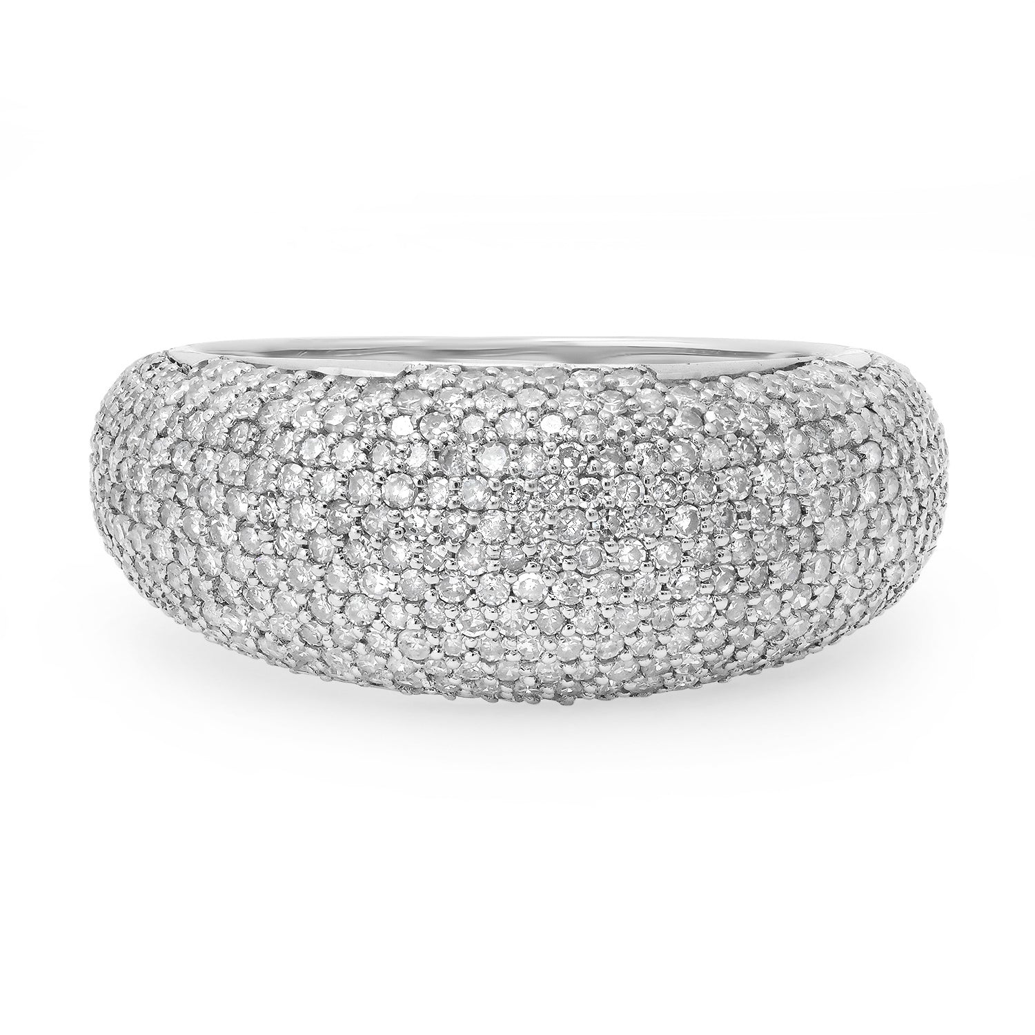 Super Sparkle Pave Diamond Domed Ring