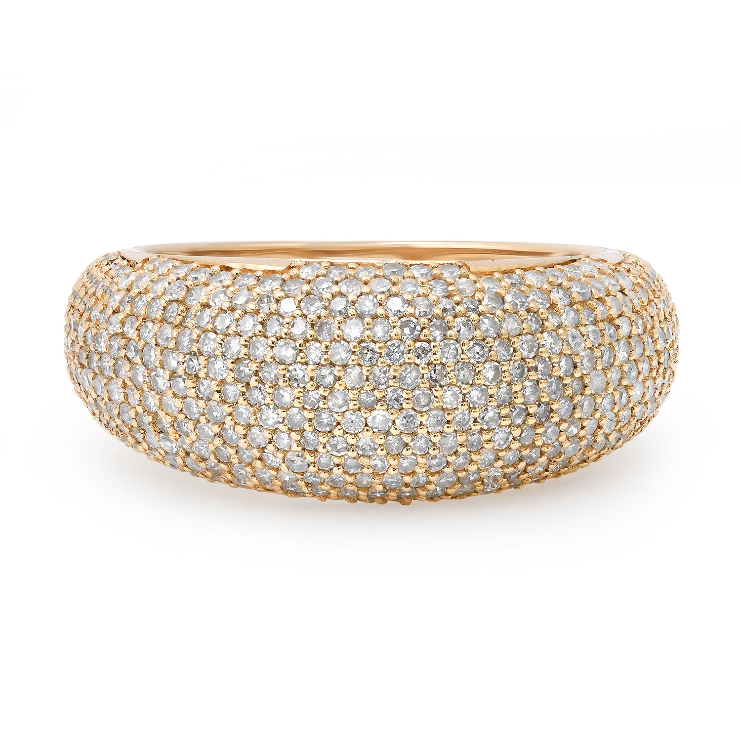 Super Sparkle Pave Diamond Domed Ring