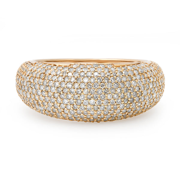 Super Sparkle Pave Diamond Domed Ring