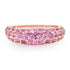 Tapered Pave Gemstone Domed Ring
