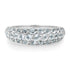 Tapered Pave Gemstone Domed Ring
