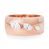 Gold Cigar Band Ring with Graduated Marquise Diamonds