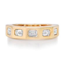 Emerald Cut Diamond Gold Band Ring