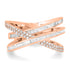 Diamond Baguette Crossover Ring