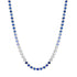 Bezel Set Ombre Pink or Blue Sapphire Tennis Necklace