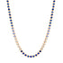 Bezel Set Ombre Pink or Blue Sapphire Tennis Necklace