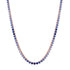 Three Prong Pink or Blue Sapphire Tennis Necklace