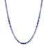 Three Prong Pink or Blue Sapphire Tennis Necklace