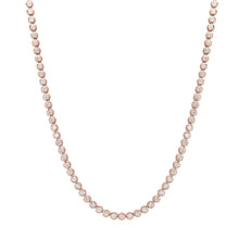 Petite Bezel Set Diamond Tennis Necklace