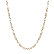 Petite Bezel Set Diamond Tennis Necklace