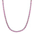 Skinny Bezel Set Pink Sapphire Tennis Necklace