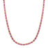 Skinny Bezel Set Pink Sapphire Tennis Necklace